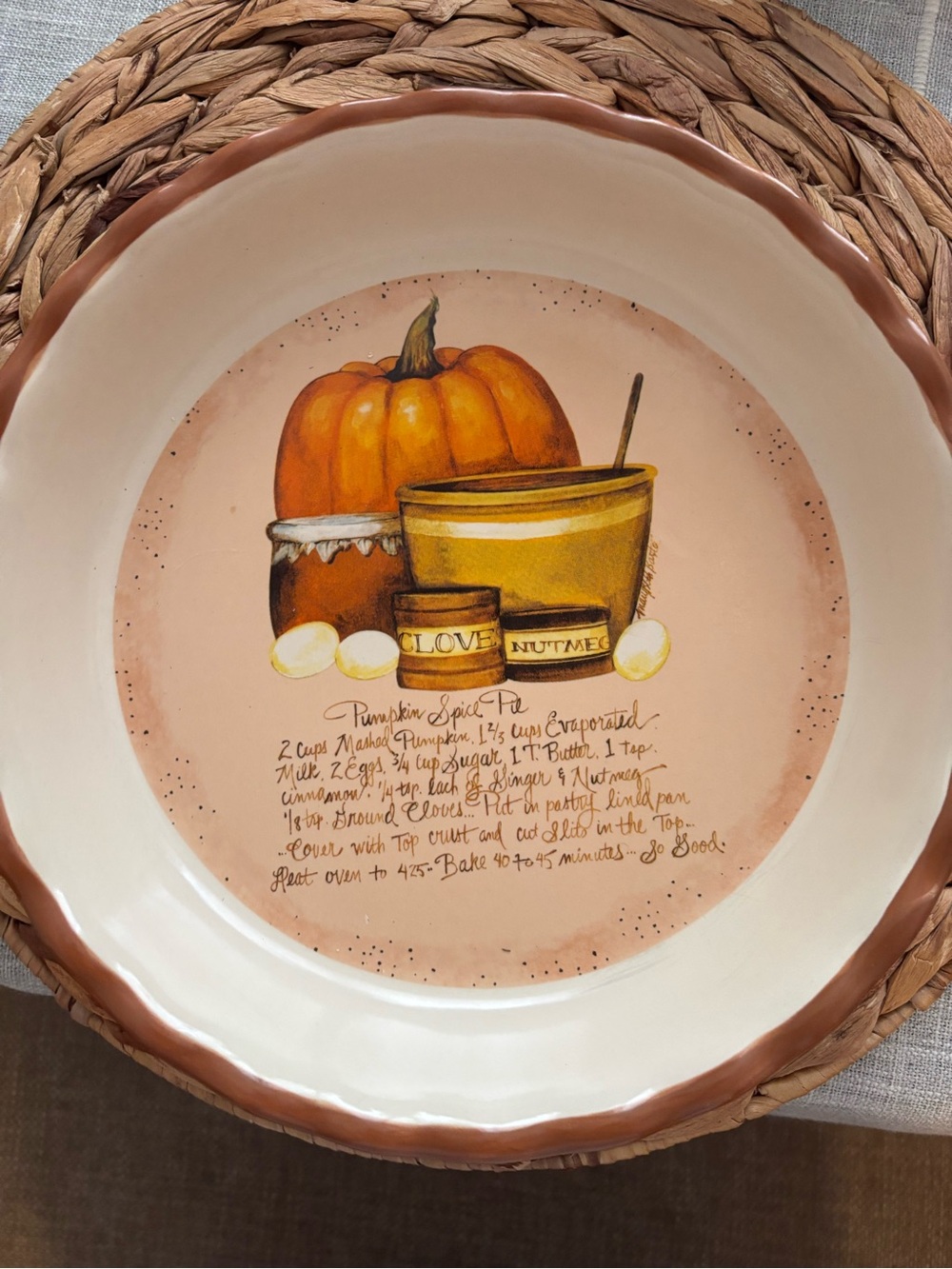 Pumpkin Pie Plate - Picture 2 of 6